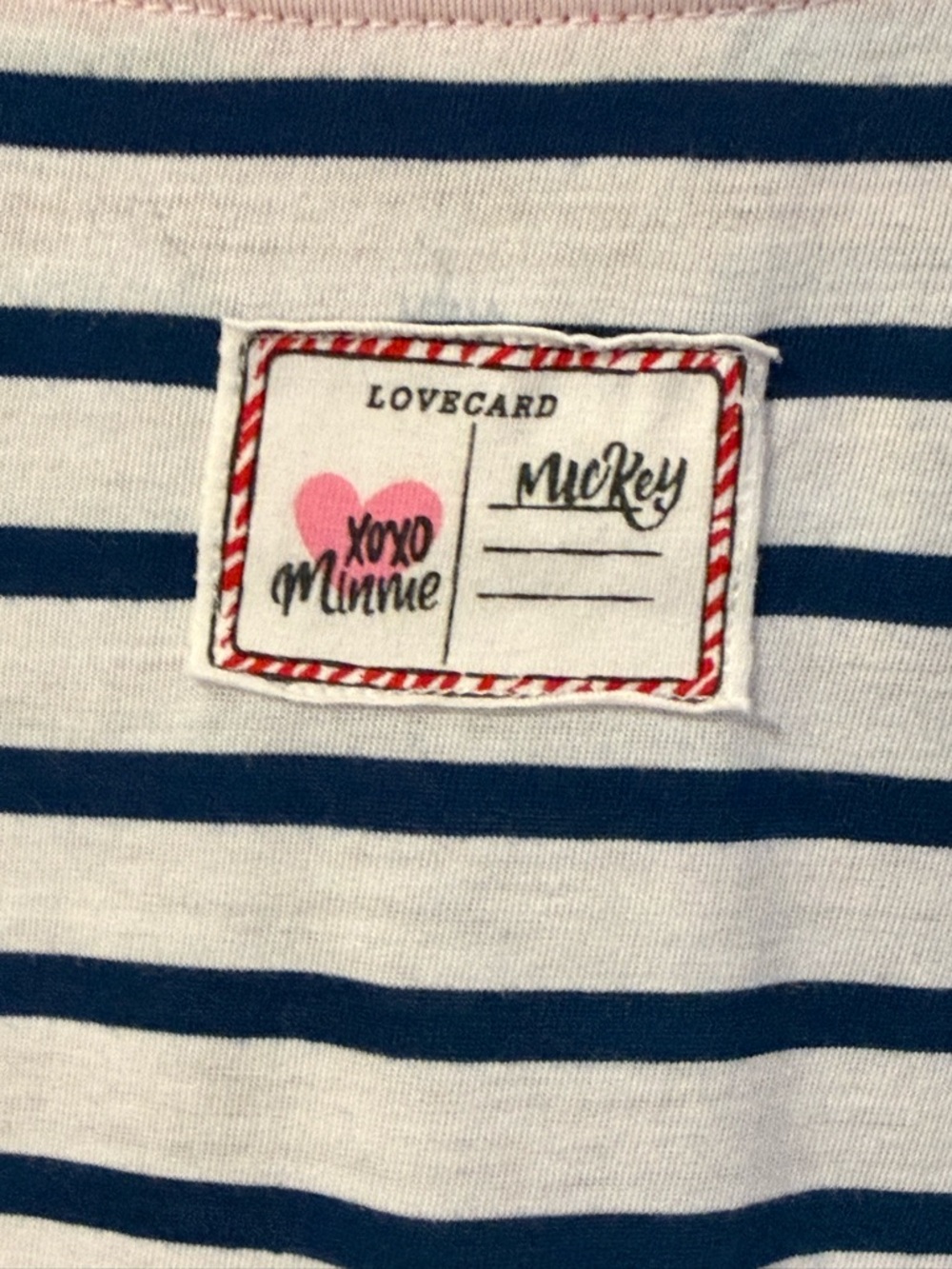 Disney Navy & White Striped 'You & Me' Mickey Minnie Long Sleeve Tee - Picture 7 of 8